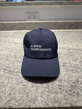 US Open Tennis American Needle Hat Strapback Navy Blue Cap NWOT Performance Tech